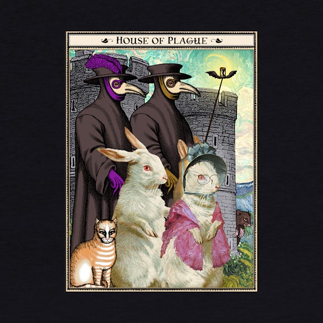 Plague Doctor and Rabbit Family by GrayHareCards